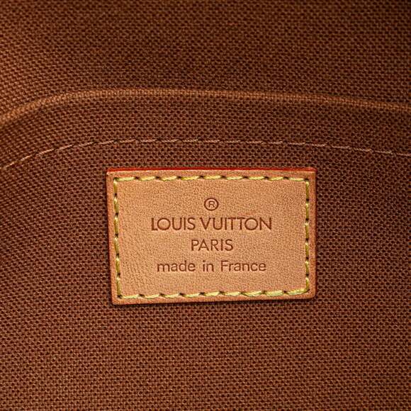 LOUIS VUITTON Authentic Brown Monogram Leather Pochette Hobo Bag